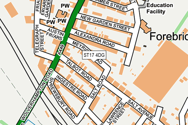 ST17 4DG map - OS OpenMap – Local (Ordnance Survey)