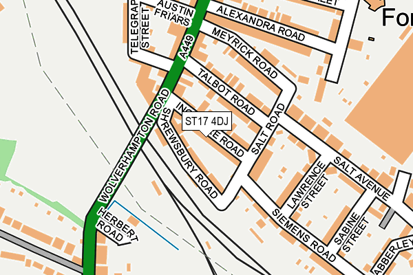 ST17 4DJ map - OS OpenMap – Local (Ordnance Survey)