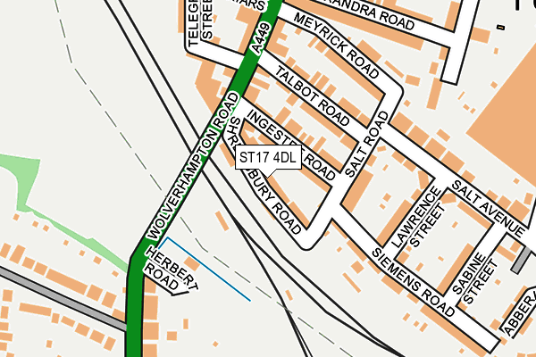 ST17 4DL map - OS OpenMap – Local (Ordnance Survey)