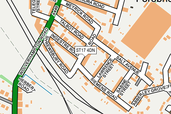 ST17 4DN map - OS OpenMap – Local (Ordnance Survey)