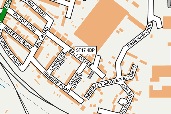 ST17 4DP map - OS OpenMap – Local (Ordnance Survey)