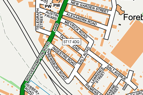 ST17 4DQ map - OS OpenMap – Local (Ordnance Survey)