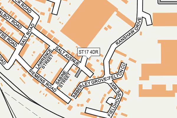 ST17 4DR map - OS OpenMap – Local (Ordnance Survey)