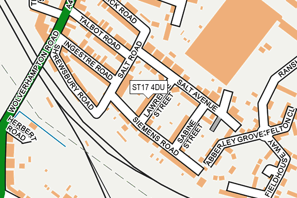 ST17 4DU map - OS OpenMap – Local (Ordnance Survey)