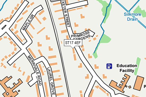 ST17 4EF map - OS OpenMap – Local (Ordnance Survey)
