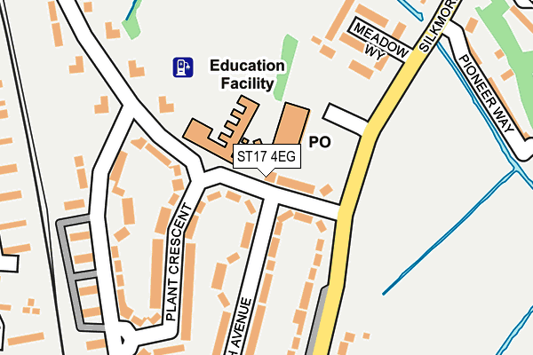 ST17 4EG map - OS OpenMap – Local (Ordnance Survey)