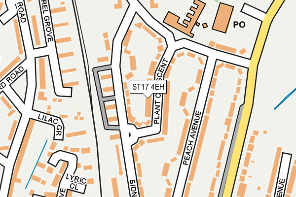 ST17 4EH map - OS OpenMap – Local (Ordnance Survey)