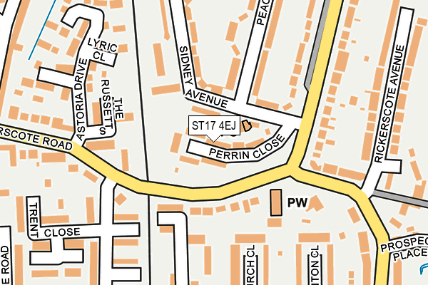 ST17 4EJ map - OS OpenMap – Local (Ordnance Survey)