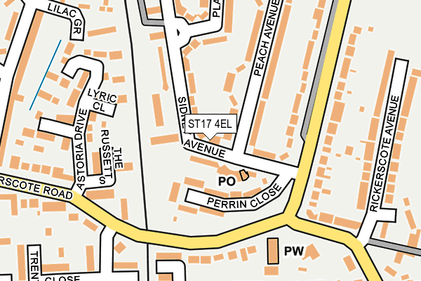 ST17 4EL map - OS OpenMap – Local (Ordnance Survey)