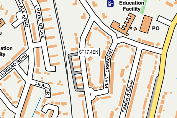 ST17 4EN map - OS OpenMap – Local (Ordnance Survey)