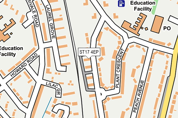 ST17 4EP map - OS OpenMap – Local (Ordnance Survey)