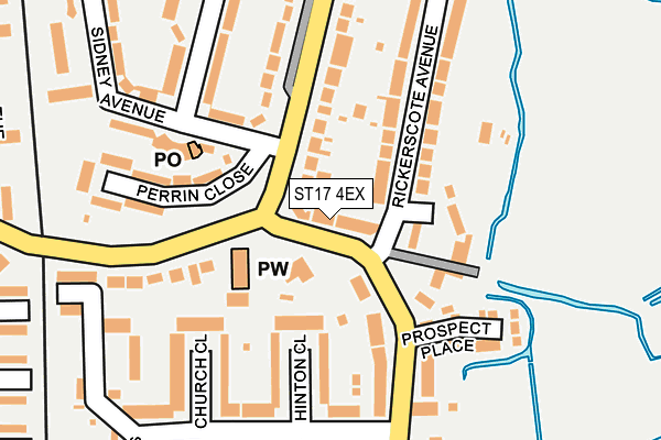 ST17 4EX map - OS OpenMap – Local (Ordnance Survey)