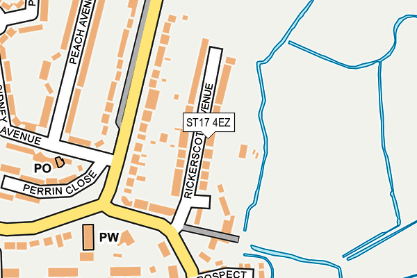 ST17 4EZ map - OS OpenMap – Local (Ordnance Survey)
