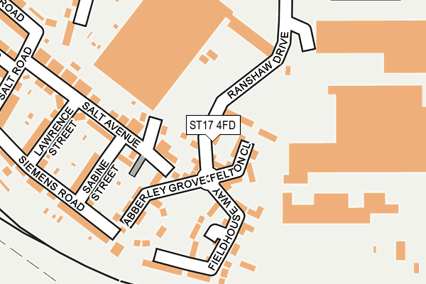 ST17 4FD map - OS OpenMap – Local (Ordnance Survey)