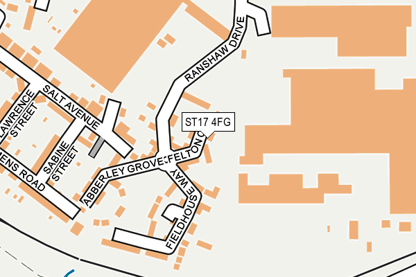 ST17 4FG map - OS OpenMap – Local (Ordnance Survey)