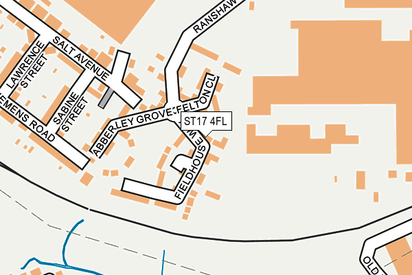 ST17 4FL map - OS OpenMap – Local (Ordnance Survey)