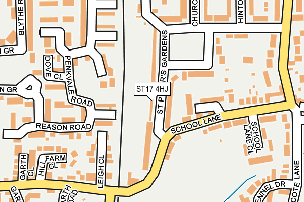 ST17 4HJ map - OS OpenMap – Local (Ordnance Survey)