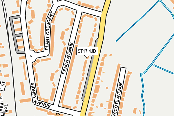 ST17 4JD map - OS OpenMap – Local (Ordnance Survey)