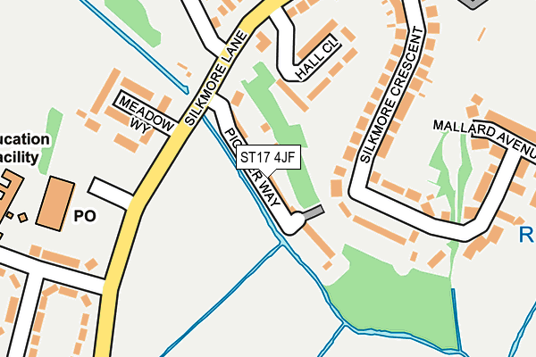 ST17 4JF map - OS OpenMap – Local (Ordnance Survey)