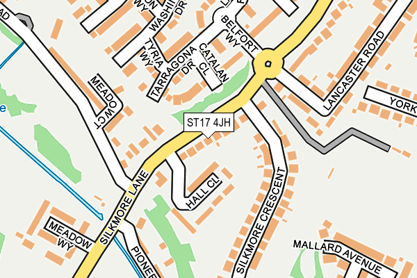 ST17 4JH map - OS OpenMap – Local (Ordnance Survey)