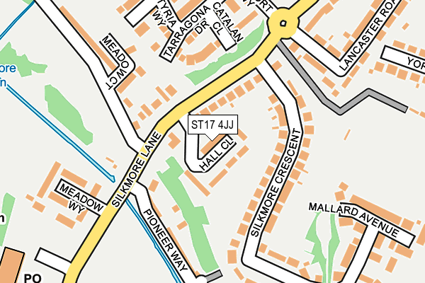 ST17 4JJ map - OS OpenMap – Local (Ordnance Survey)