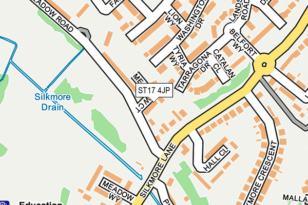 ST17 4JP map - OS OpenMap – Local (Ordnance Survey)