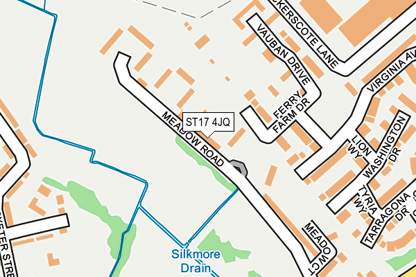 ST17 4JQ map - OS OpenMap – Local (Ordnance Survey)