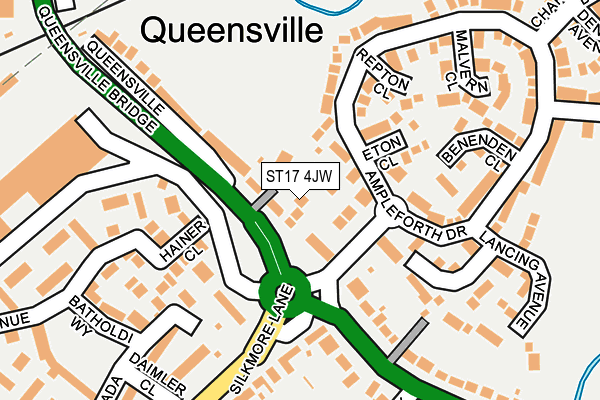 ST17 4JW map - OS OpenMap – Local (Ordnance Survey)