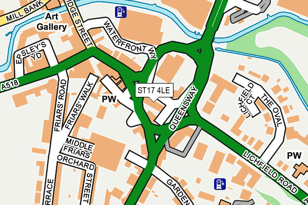 ST17 4LE map - OS OpenMap – Local (Ordnance Survey)