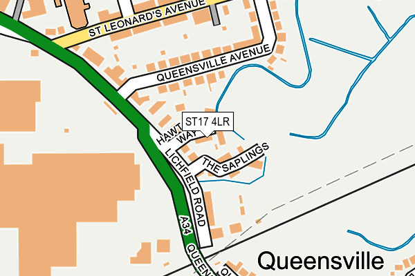 ST17 4LR map - OS OpenMap – Local (Ordnance Survey)