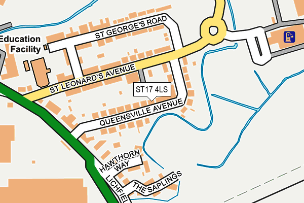 ST17 4LS map - OS OpenMap – Local (Ordnance Survey)