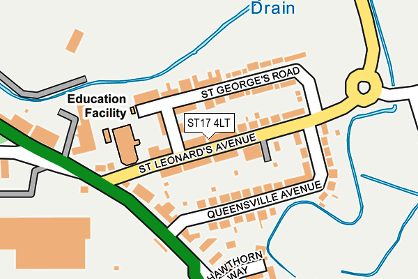 ST17 4LT map - OS OpenMap – Local (Ordnance Survey)