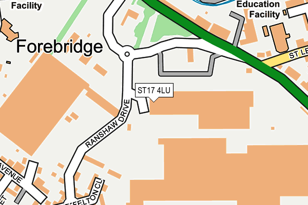 ST17 4LU map - OS OpenMap – Local (Ordnance Survey)