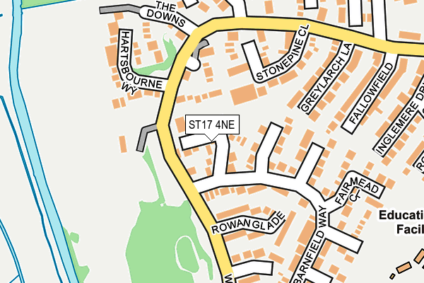 ST17 4NE map - OS OpenMap – Local (Ordnance Survey)