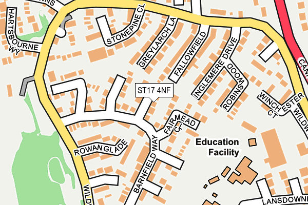 ST17 4NF map - OS OpenMap – Local (Ordnance Survey)