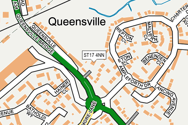 ST17 4NN map - OS OpenMap – Local (Ordnance Survey)