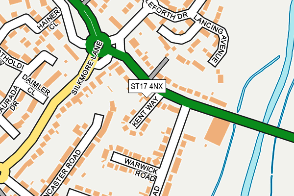 ST17 4NX map - OS OpenMap – Local (Ordnance Survey)