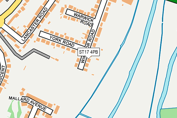 ST17 4PB map - OS OpenMap – Local (Ordnance Survey)