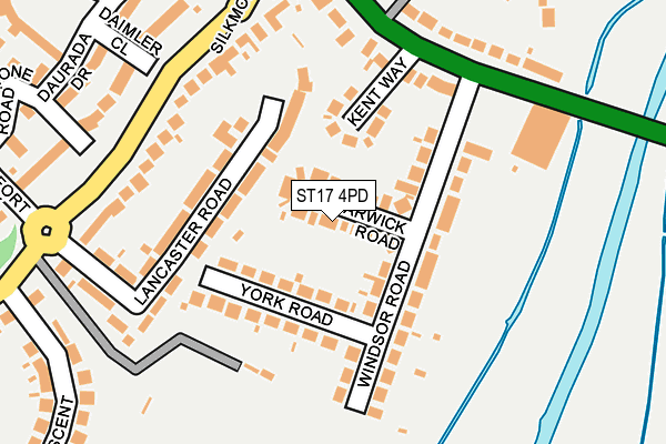 ST17 4PD map - OS OpenMap – Local (Ordnance Survey)