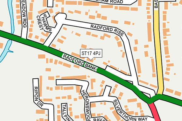 ST17 4PJ map - OS OpenMap – Local (Ordnance Survey)
