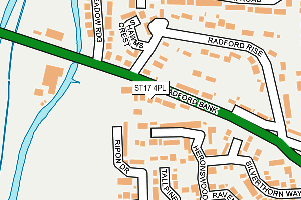 ST17 4PL map - OS OpenMap – Local (Ordnance Survey)
