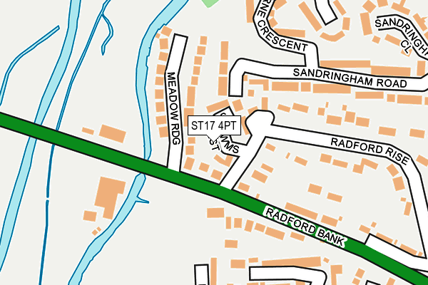 ST17 4PT map - OS OpenMap – Local (Ordnance Survey)