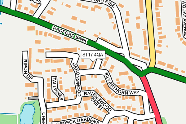 ST17 4QA map - OS OpenMap – Local (Ordnance Survey)