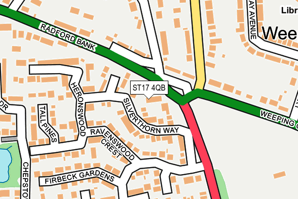 ST17 4QB map - OS OpenMap – Local (Ordnance Survey)
