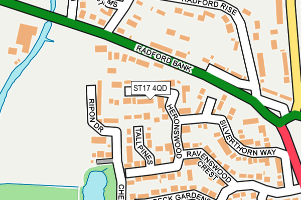 ST17 4QD map - OS OpenMap – Local (Ordnance Survey)