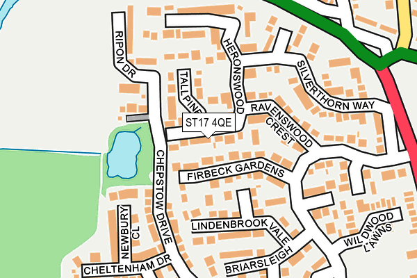 ST17 4QE map - OS OpenMap – Local (Ordnance Survey)