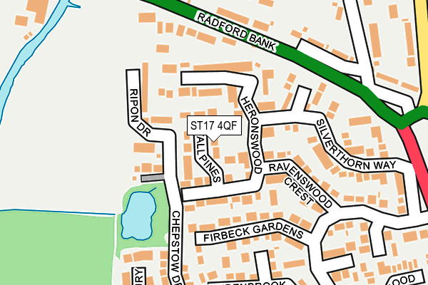 ST17 4QF map - OS OpenMap – Local (Ordnance Survey)