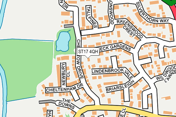 ST17 4QH map - OS OpenMap – Local (Ordnance Survey)