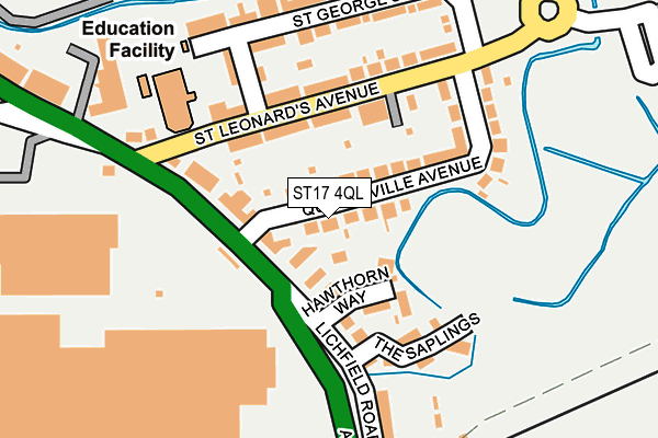 ST17 4QL map - OS OpenMap – Local (Ordnance Survey)