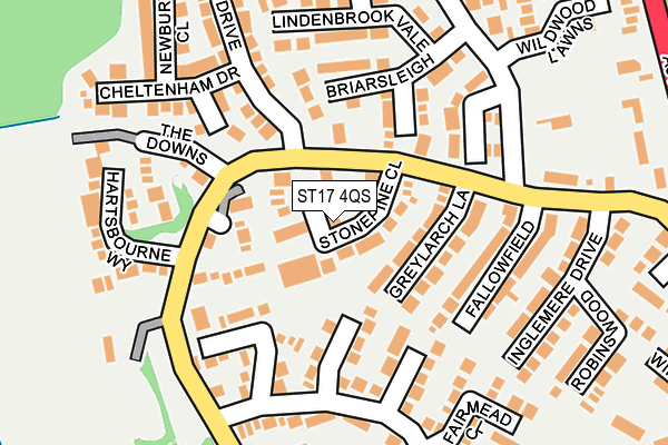 ST17 4QS map - OS OpenMap – Local (Ordnance Survey)
